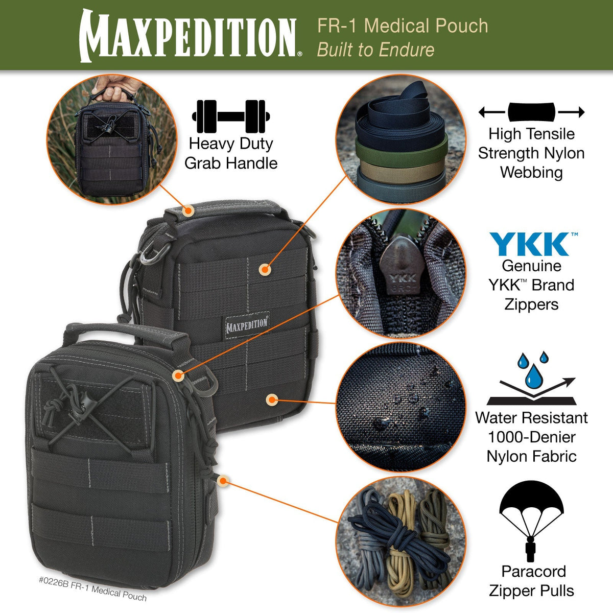 Maxpedition FR-1 Combat Khaki Medical Pouch