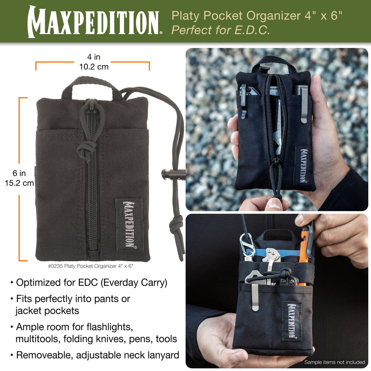 Maxpedition Platy Wolf Grey Pocket Organiser 4" x 6"