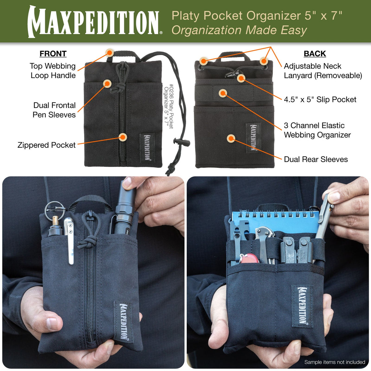 Maxpedition Platy Wolf Grey Pocket Organiser 5" x 7"
