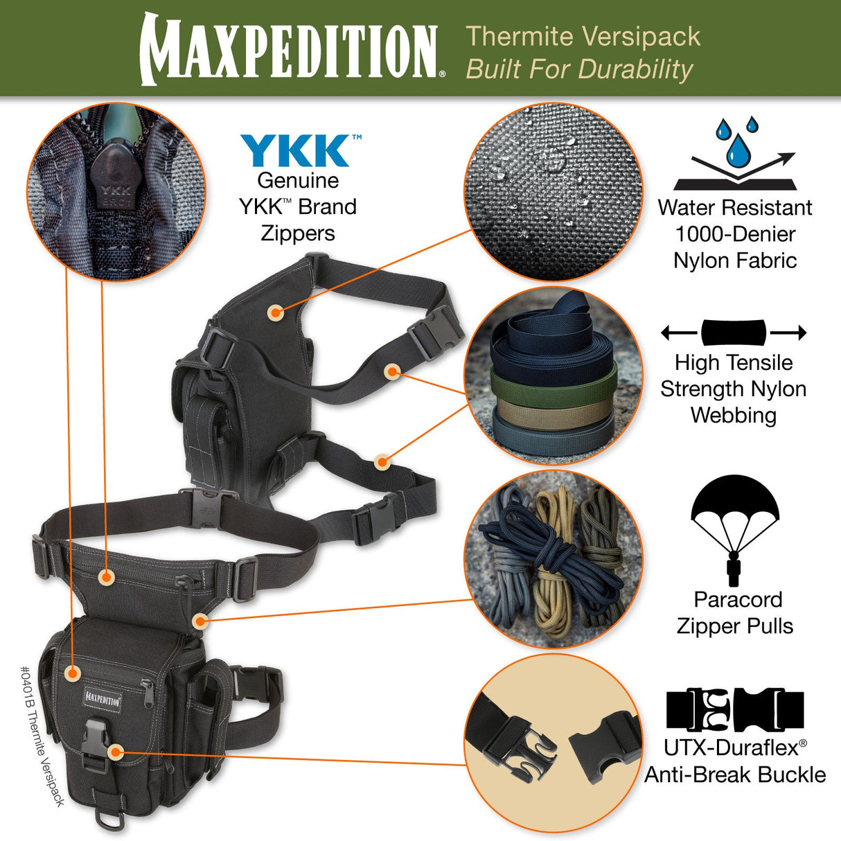 Maxpedition Thermite Black Versipack