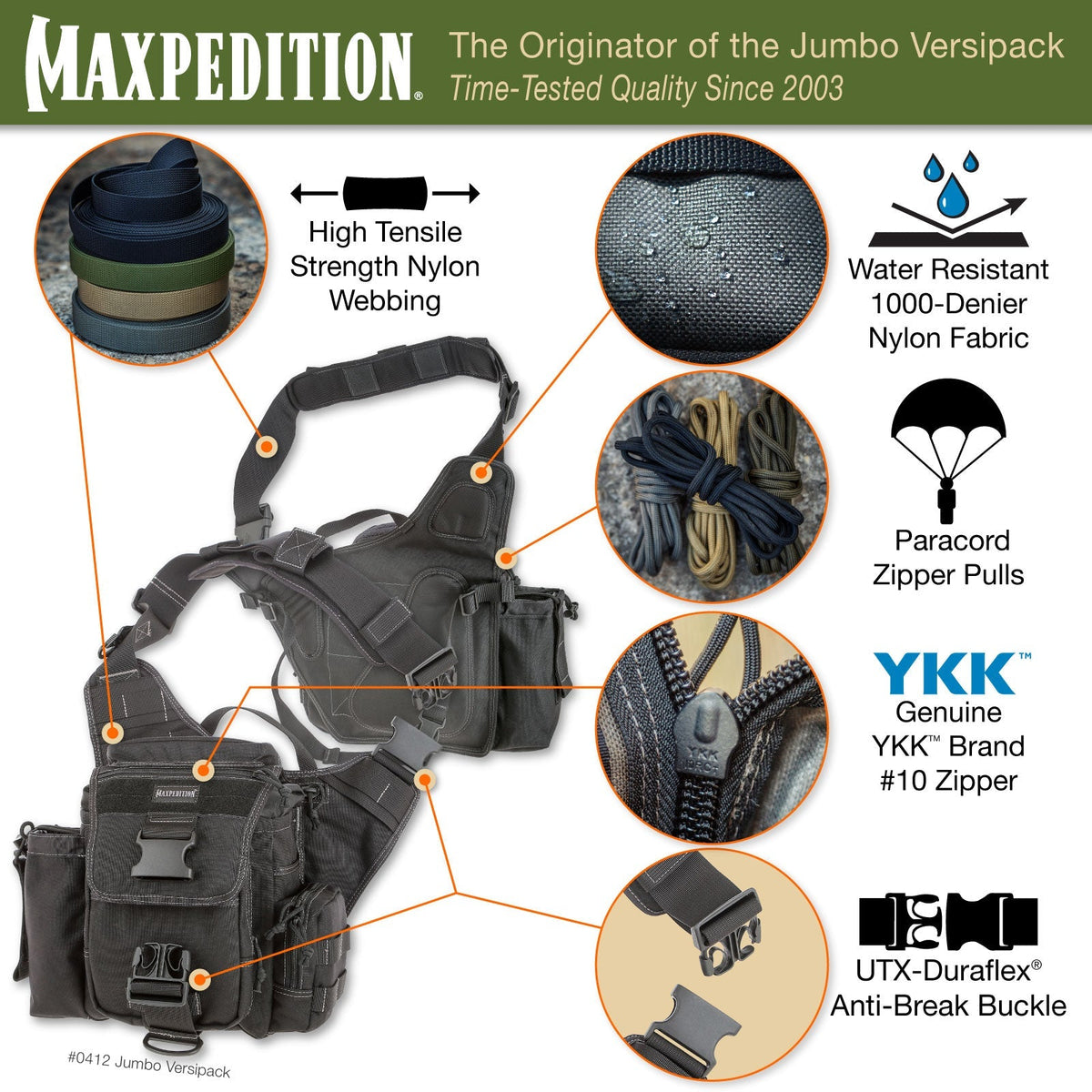 Maxpedition Jumbo Khaki Versipack