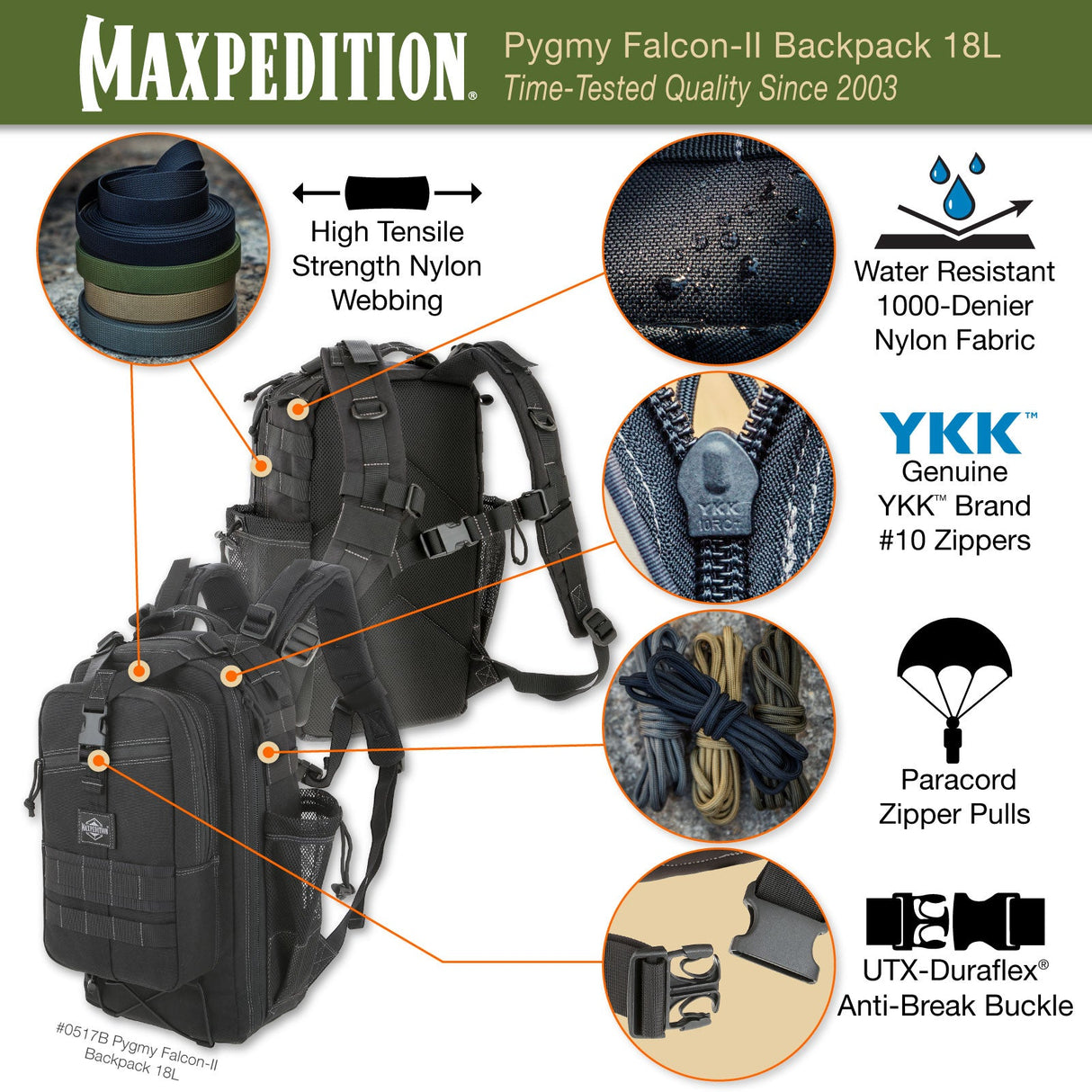 Maxpedition Pygmy Falcon-II Foliage Green Backpack