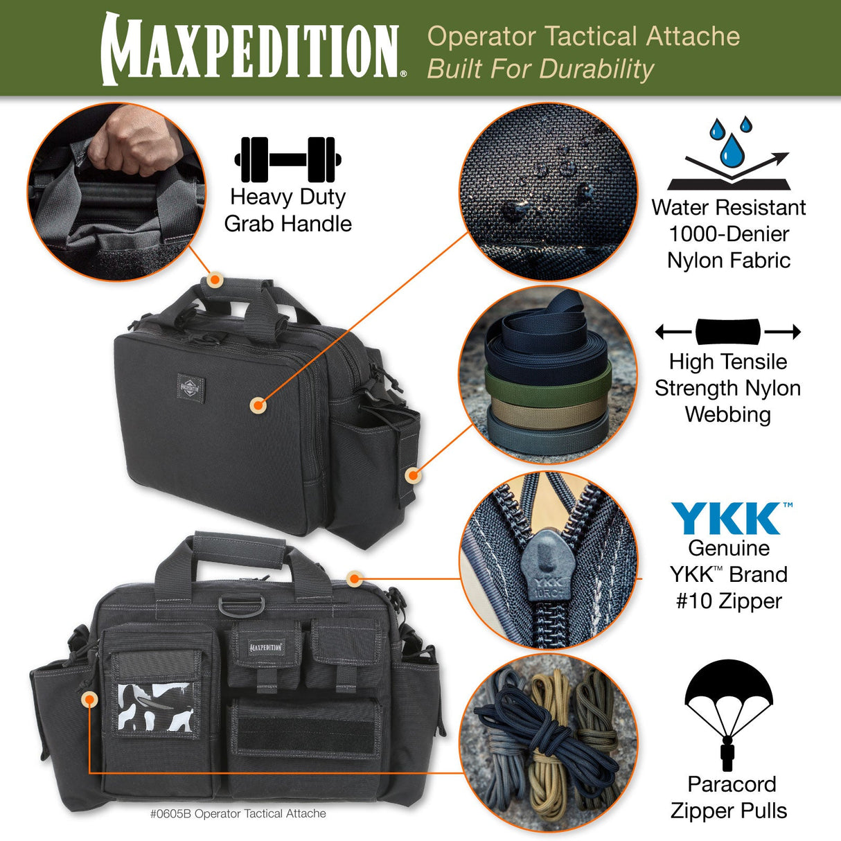 Maxpedition Operator Black Tactical Attache