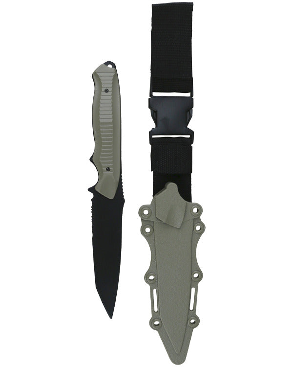 Kombat UK Airsoft Tanto Fixed Blade Plastic Dummy Knife - Coyote