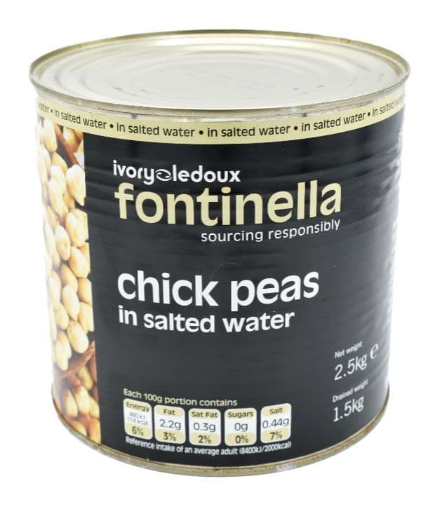 2.5kg Canned Chickpeas - Bulk Food Ration Storage