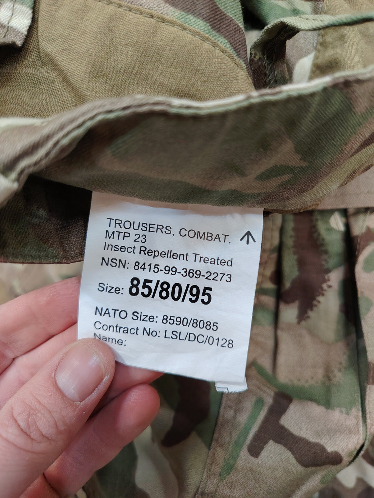 British Military PCS 23 MTP Combat Trousers Insect Repellant