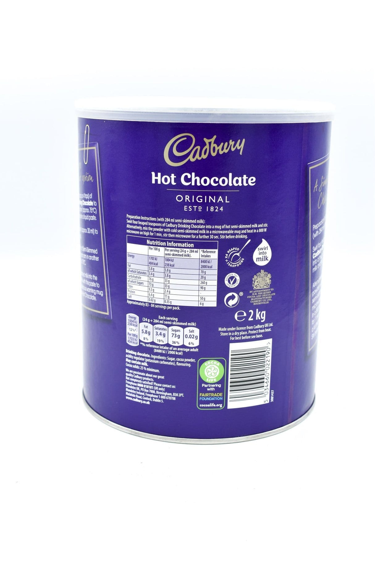 2KG Cadburys Original Hot Chocolate Powder