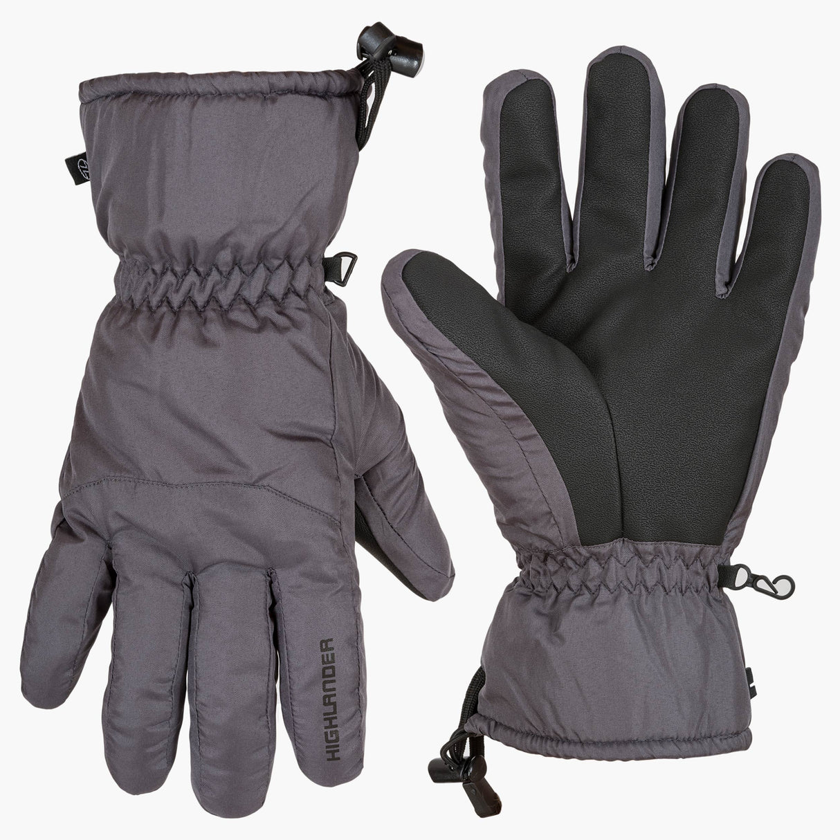 Highlander Ski Gloves, Charcoal