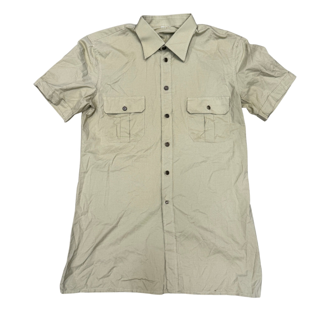 Italian Military Beige Short Sleeved Shirt