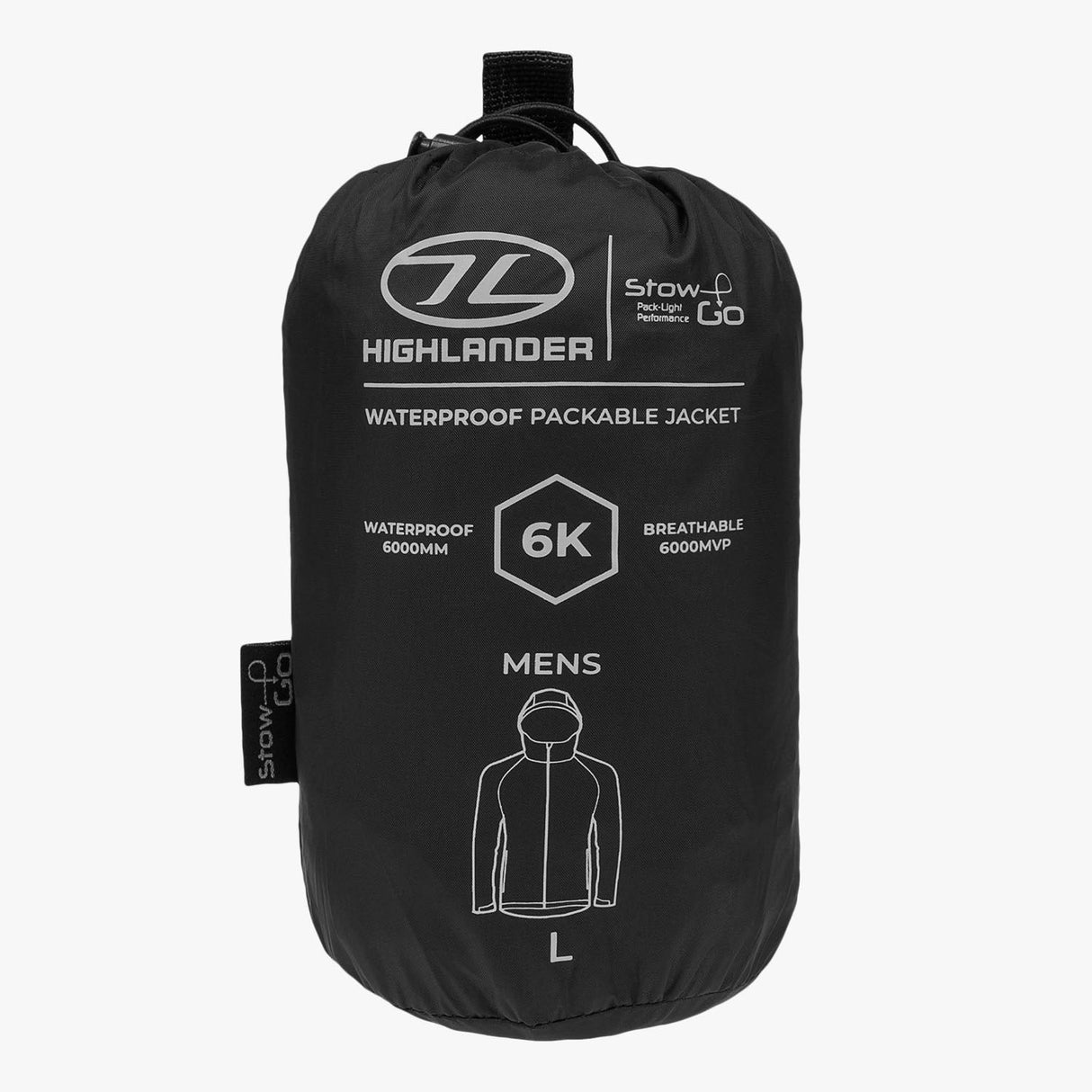 Highlander Stow & Go Pack Away Waterproof And Windproof Jacket