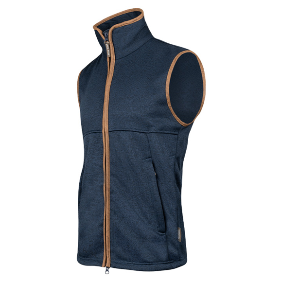Jack Pyke Melange Fleece Gilet - Navy Fleck