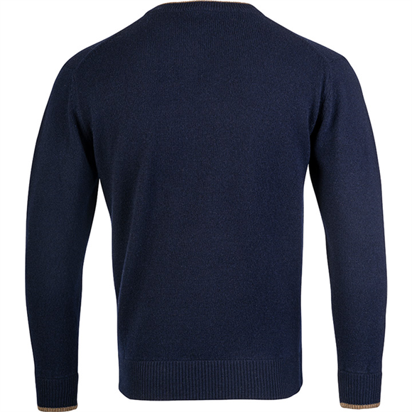 Jack Pyke Ashcombe 100% Lambswool V-Neck - Navy