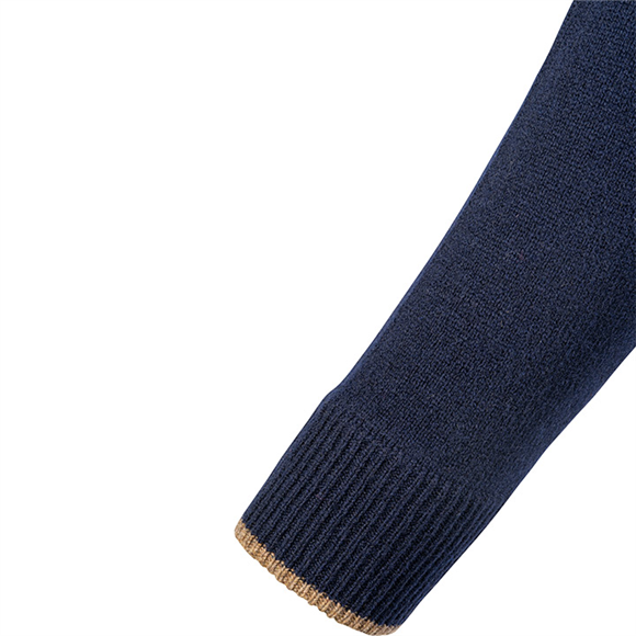 Jack Pyke Ashcombe 100% Lambswool V-Neck - Navy