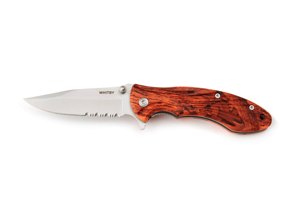 Whitby Orange Camo Lock Knife (2.75")