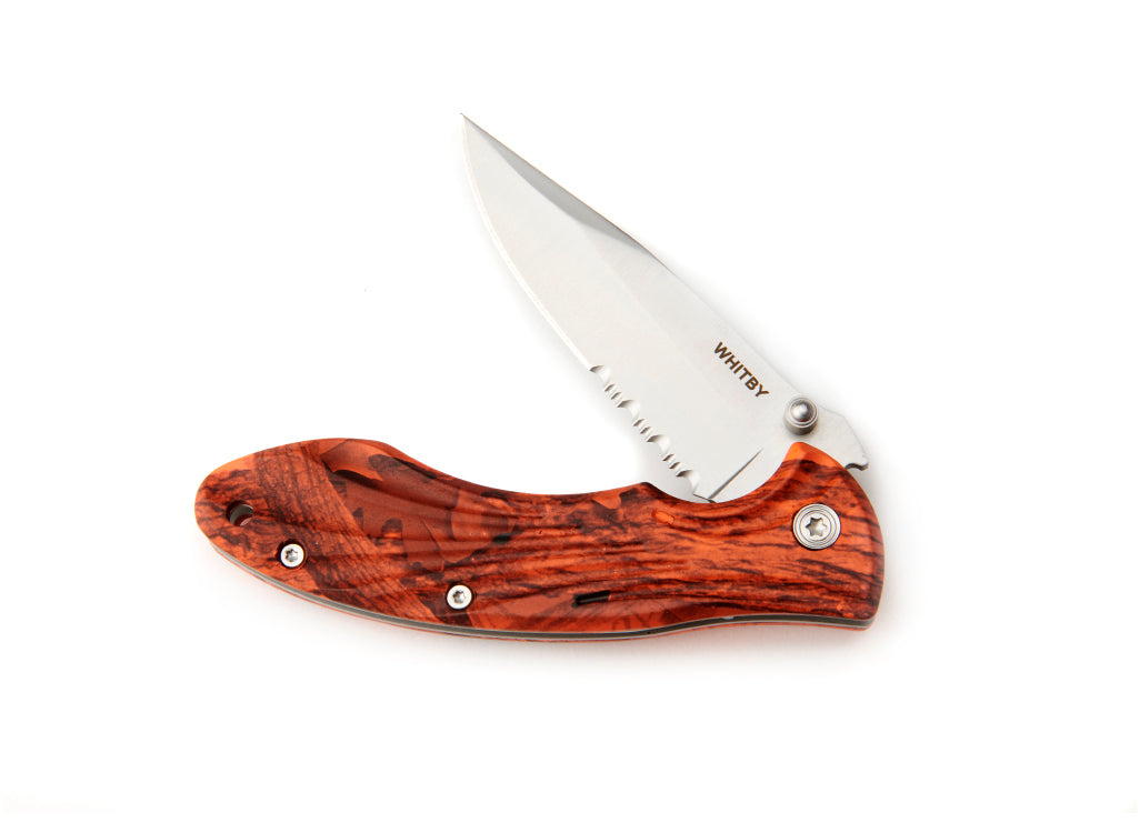 Whitby Orange Camo Lock Knife (2.75")
