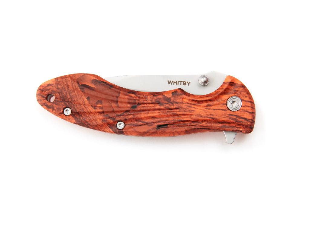 Whitby Orange Camo Lock Knife (2.75")