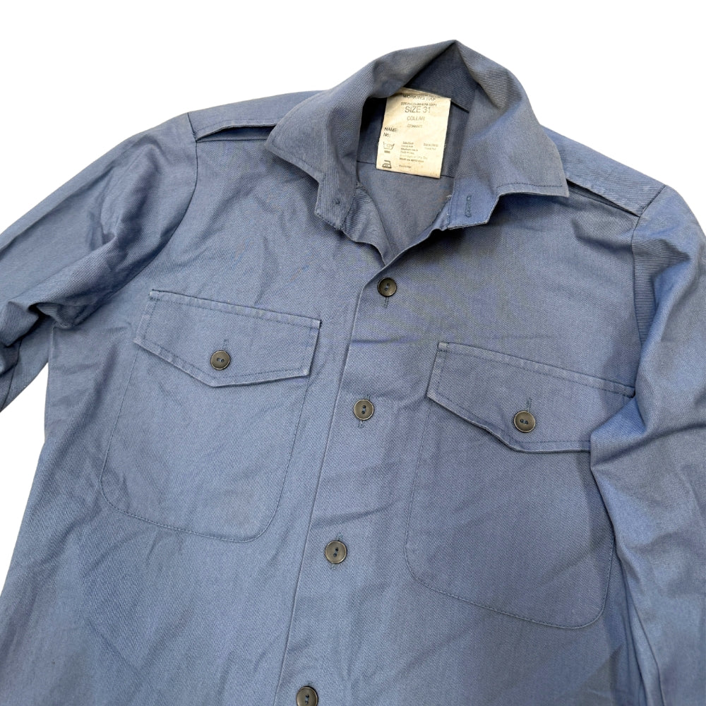 British Military Men's RAF Blue Long Sleeve Working Shirt