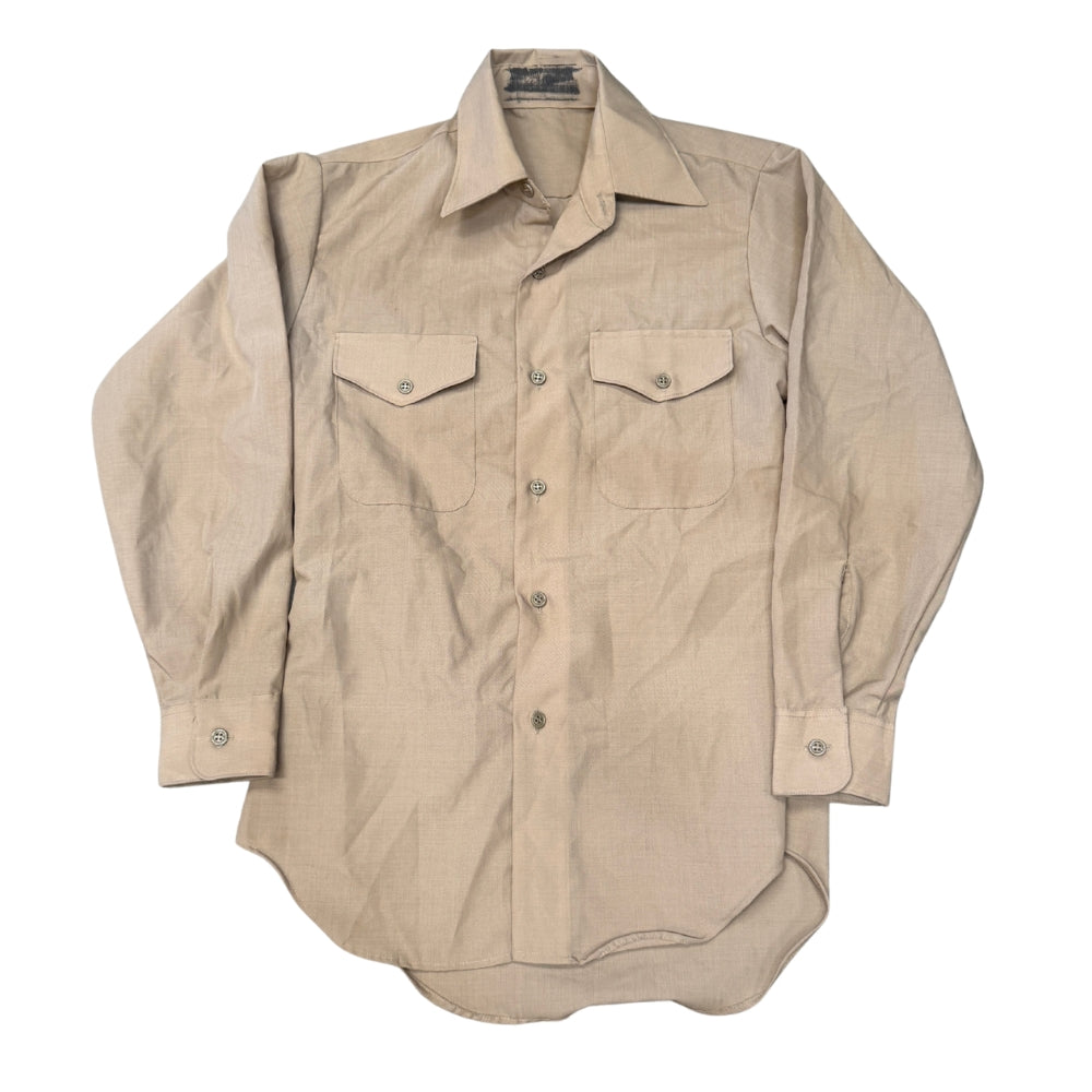 British Military Men's Khaki Long Sleeve Shirt Colonial Corp of America