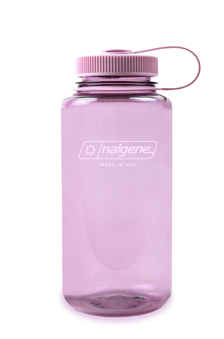 Nalgene 32oz / 1L Sustain Wide Mouth Bottle - Monochrome Cherry Blossom