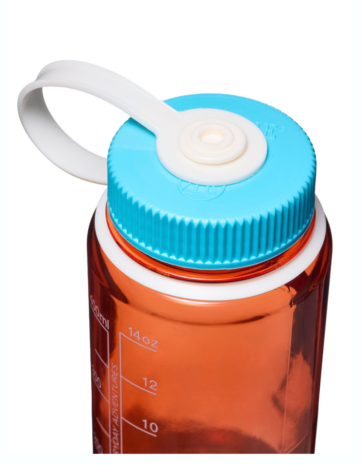 Nalgene 16oz / 0.5L Tritan Sustain Wide Mouth Bottle Flame - Blue Atoll Cap