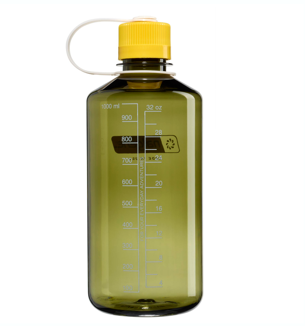 Nalgene 32oz / 1L Tritan Sustain Narrow Mouth Bottle Oil Green - Freesia Cap