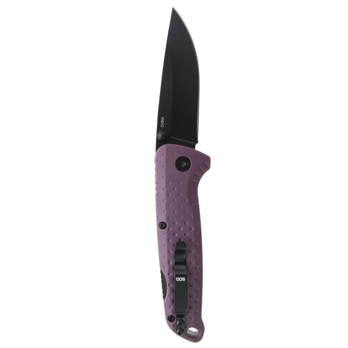 SOG Adventurer LB Black Folding Knife Dusk Purple