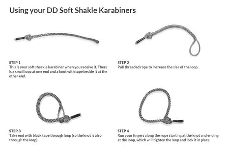 DD Hammocks Soft Shackle Karabiner x 2 - Regular