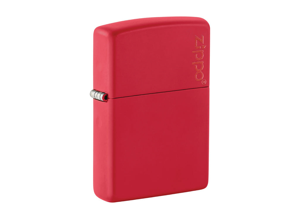 Zippo Classic Red Matte Lighter with Zippo Logo