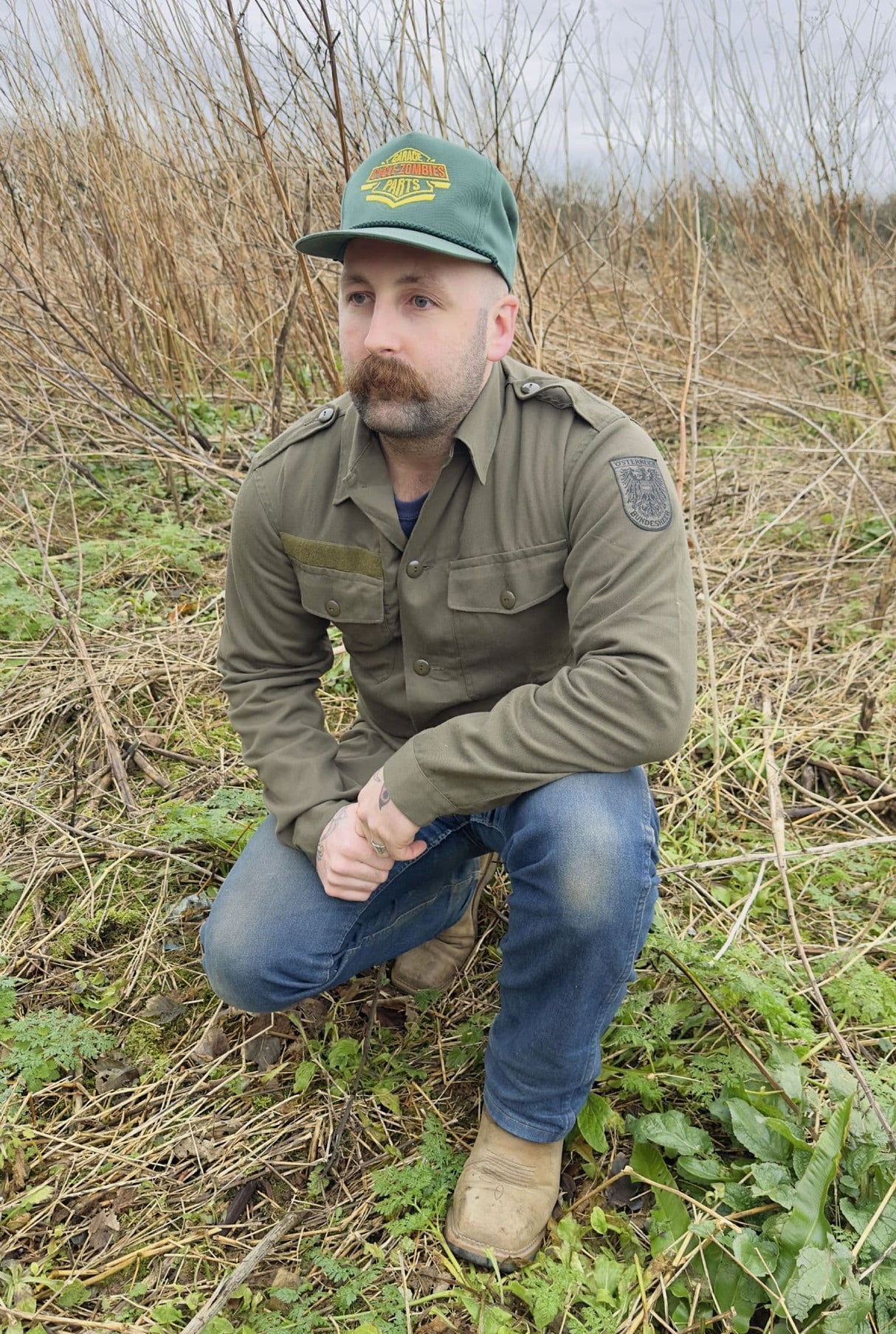 Austrian Military Heavyweight Olive Green Shirt