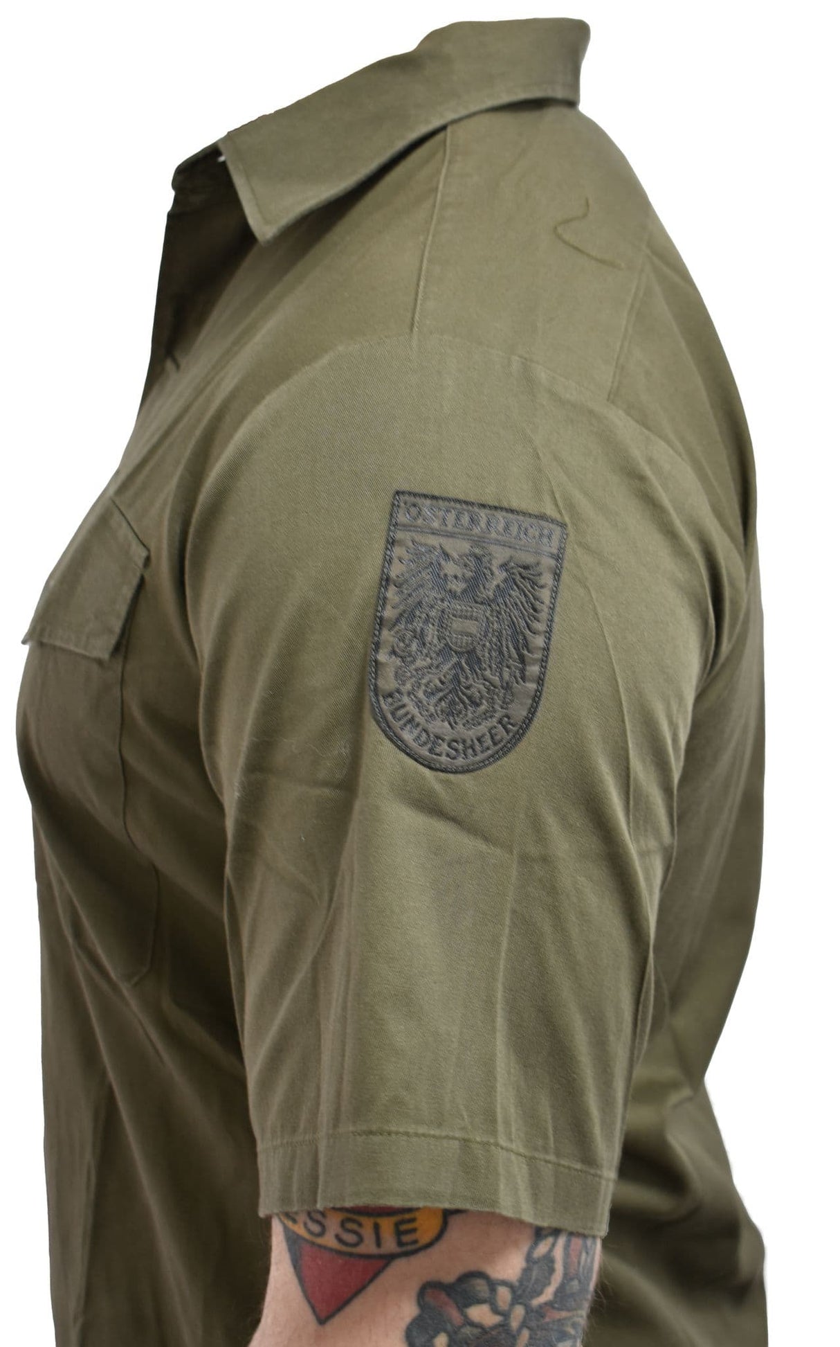 Austrian Military Lightweight Olive Green Short Sleeve Shirt