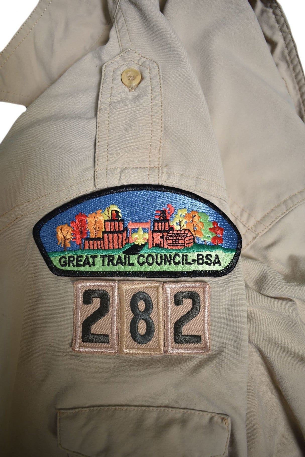 Boy Scouts Of America Tan Short Sleeved Shirt