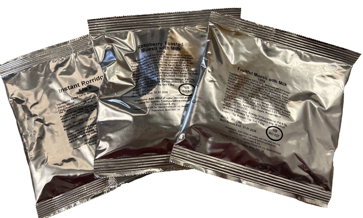 British Army Ration Meal Breakfast Muesli Pouch - Various Flavours