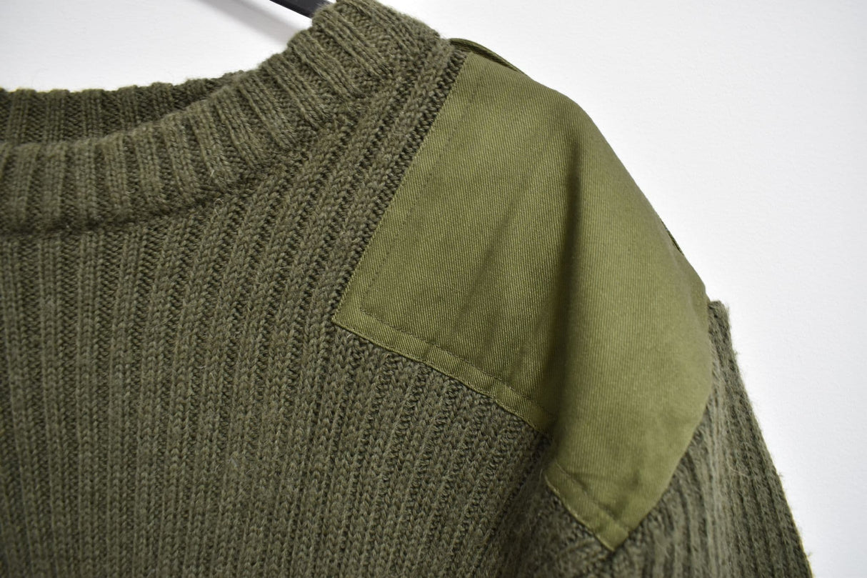British Army Surplus Wool Pullover Sweatshirt Jumper - Olive
