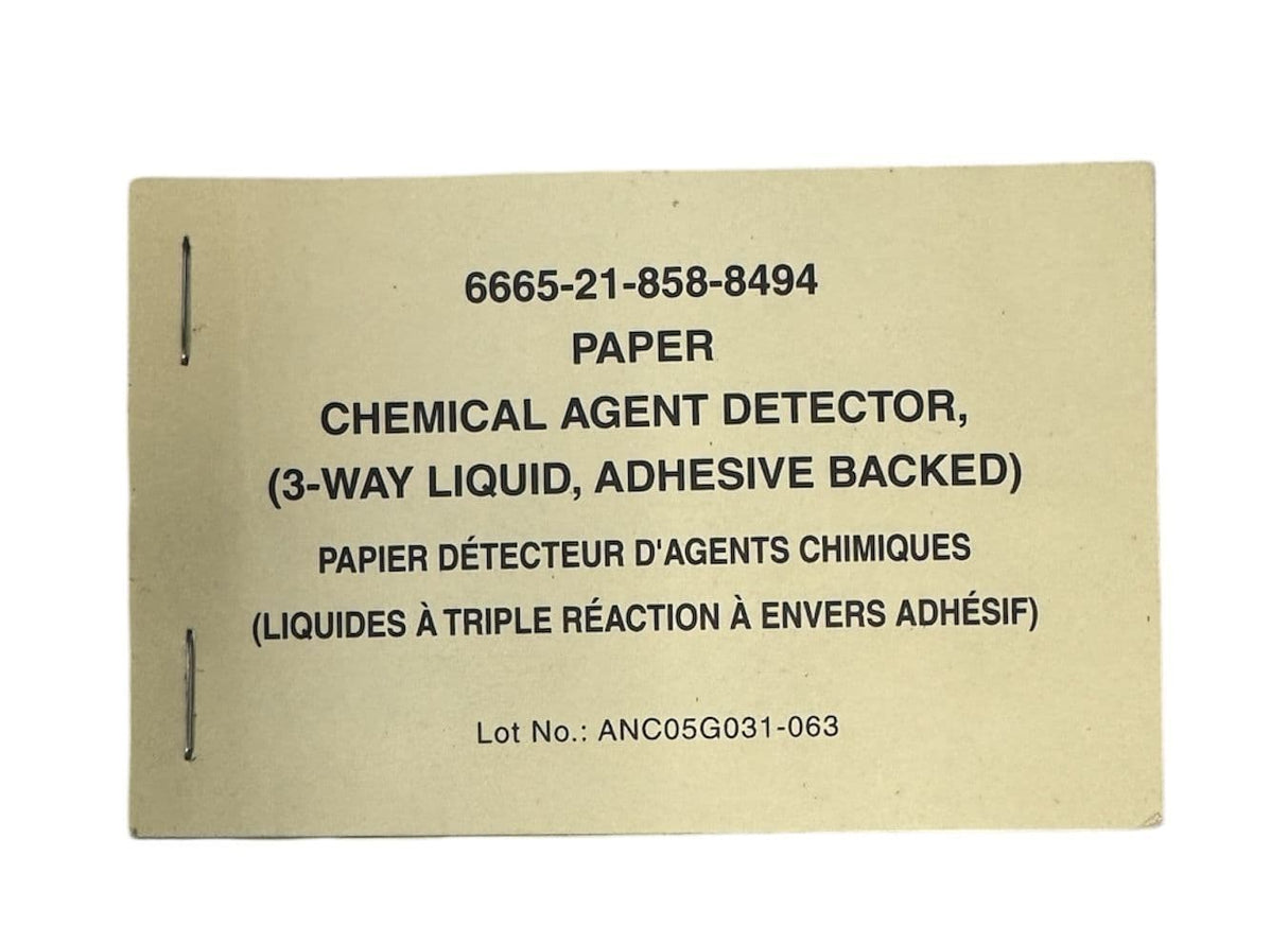 British Military Chemical Agent Detector Paper