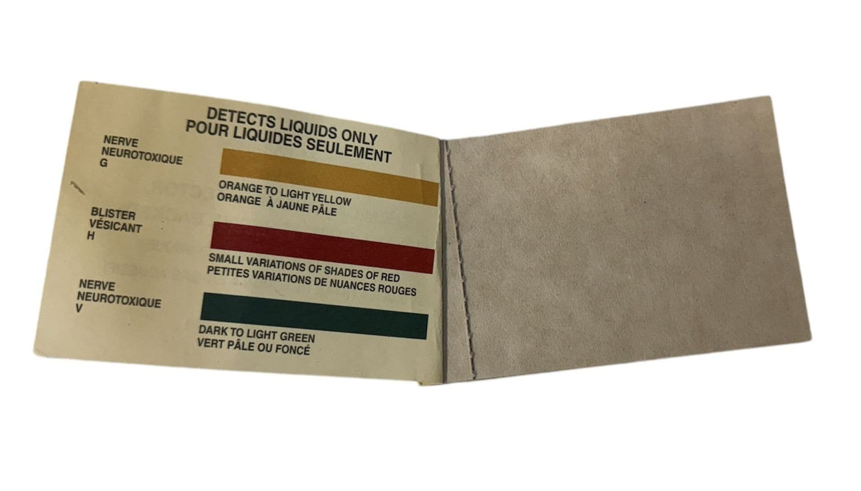 British Military Chemical Agent Detector Paper