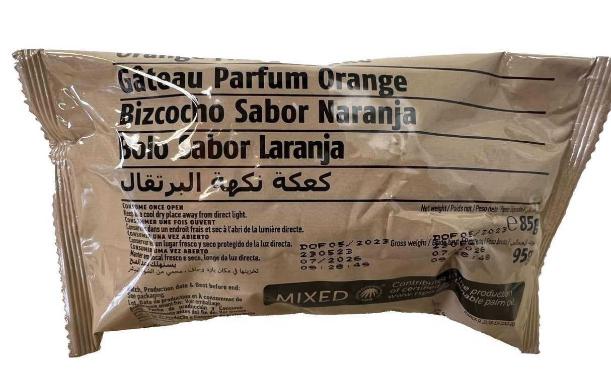 British Military Ration Pack Accessory - Orange Flavour Cake 85g