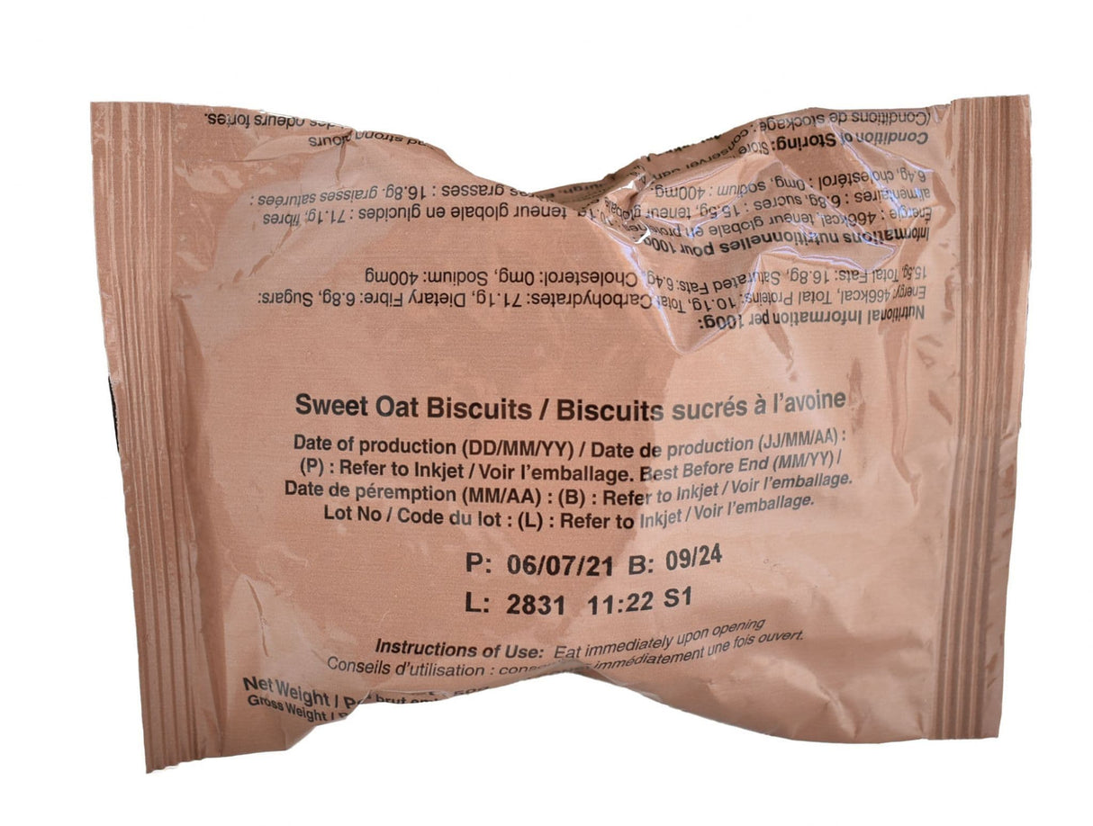 British Military Ration Pack Accessory - Sweet Oat Biscuits 50g
