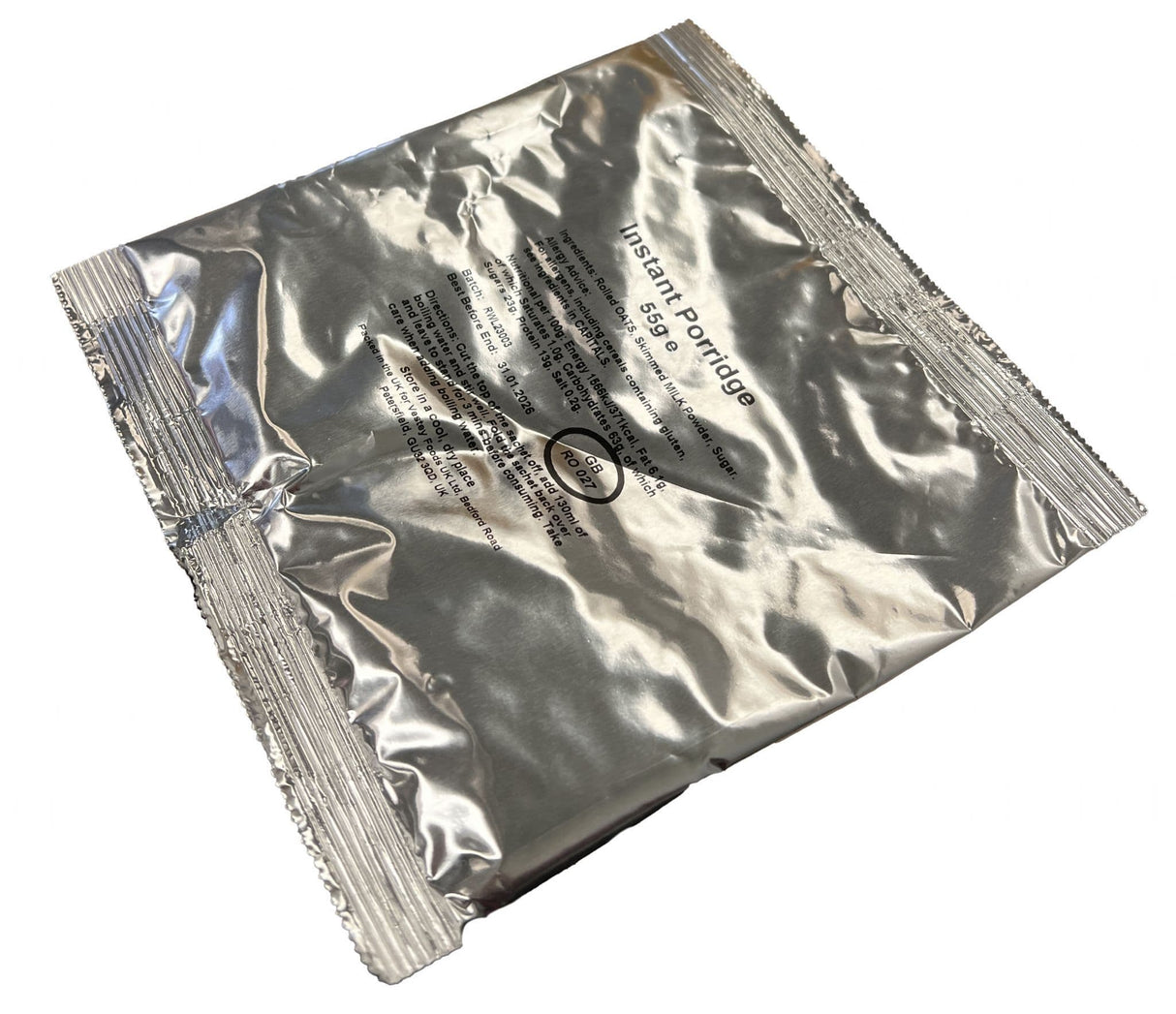 British Military Ration Pack Meal Pouch Instant Breakfast Porridge 55g