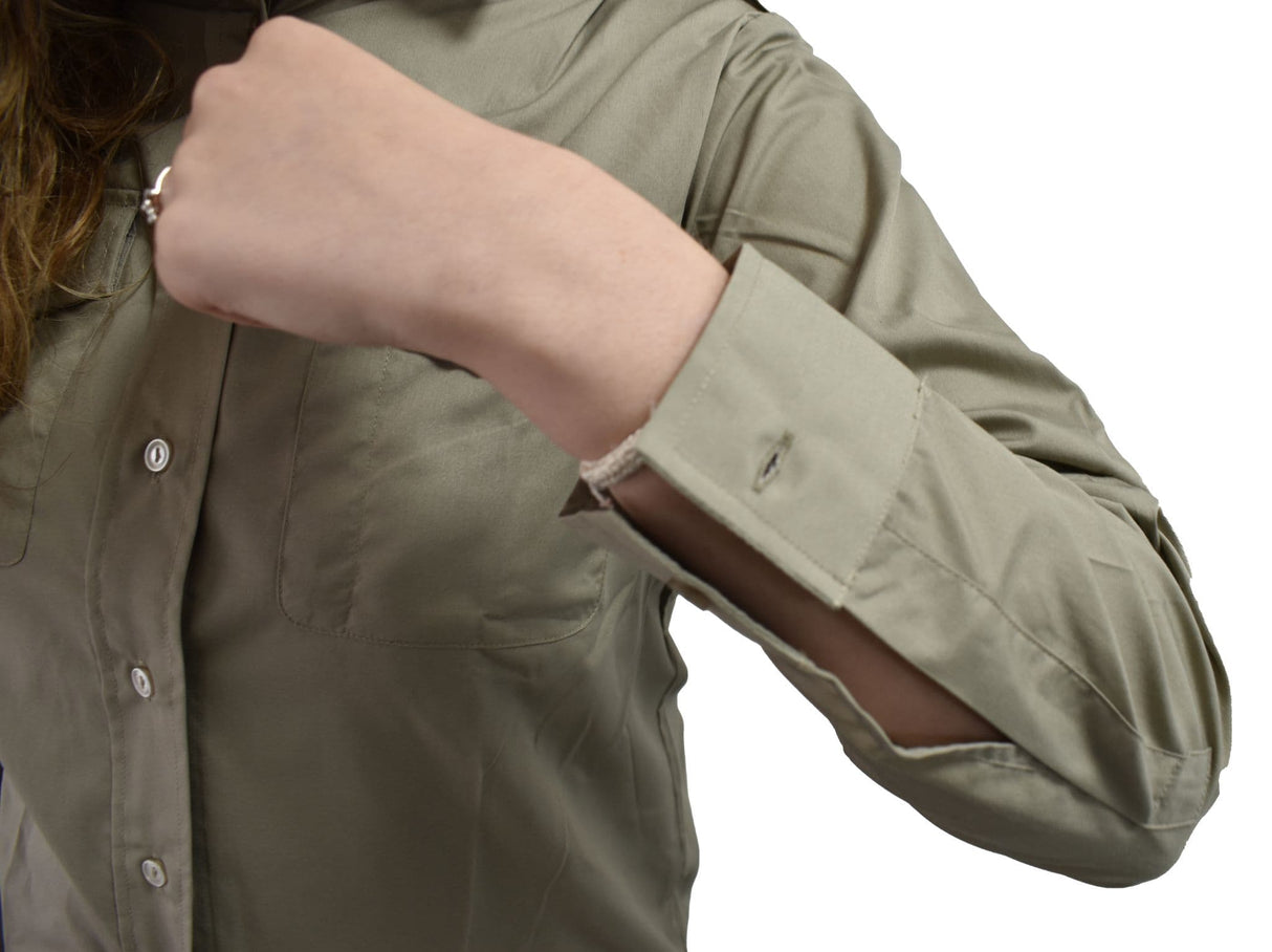 British Military Surplus Women's Long Sleeve Shirt - Stone Brown