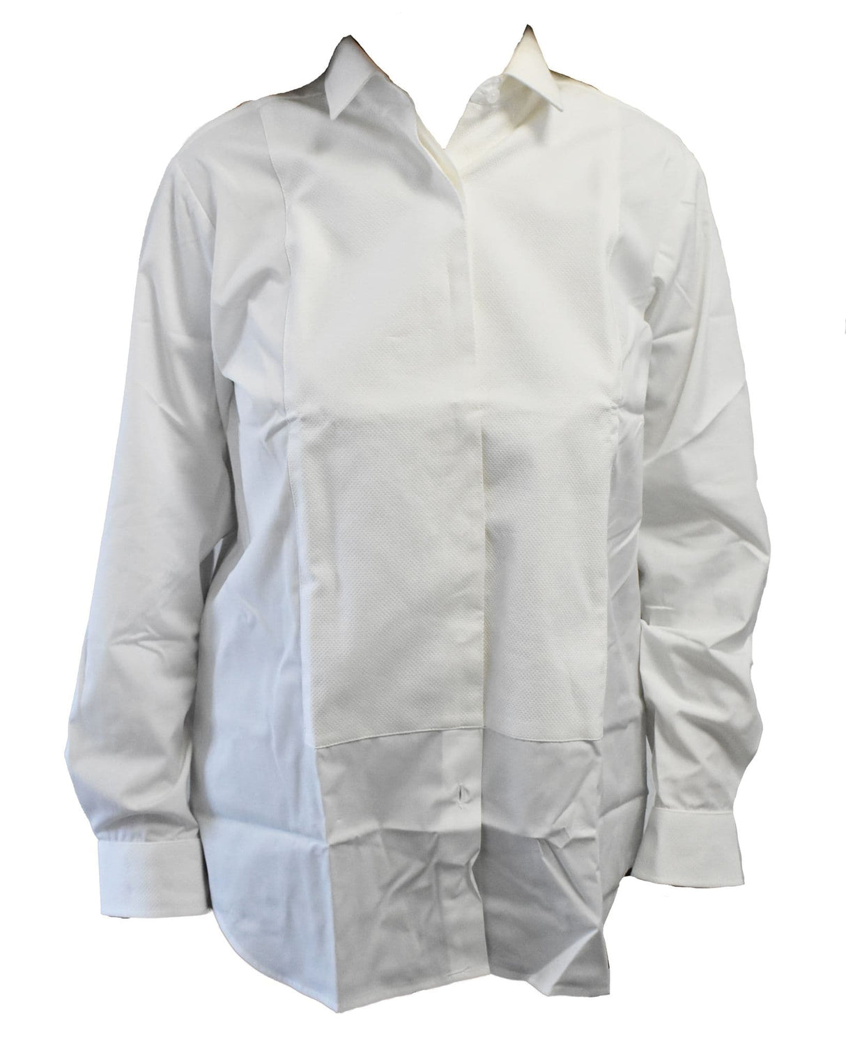 British Military Surplus Women's Marcella Front Long Sleeve Shirt- White