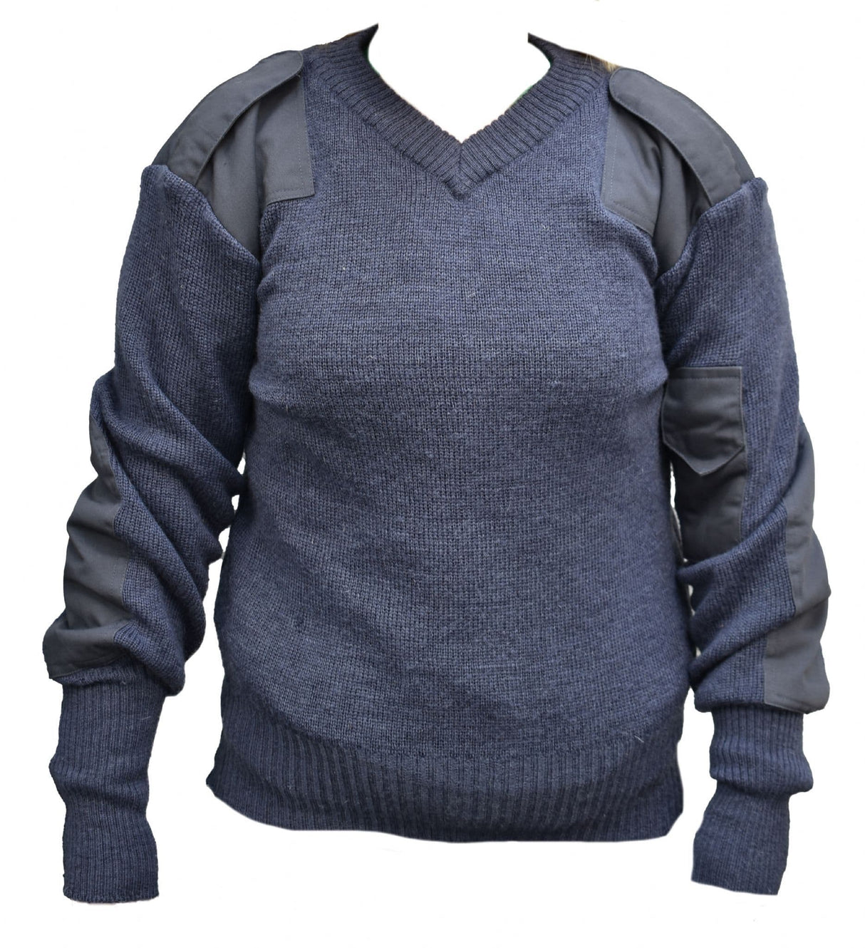 British RAF Wool Pullover V-Neck Sweatshirt Jumper - Blue