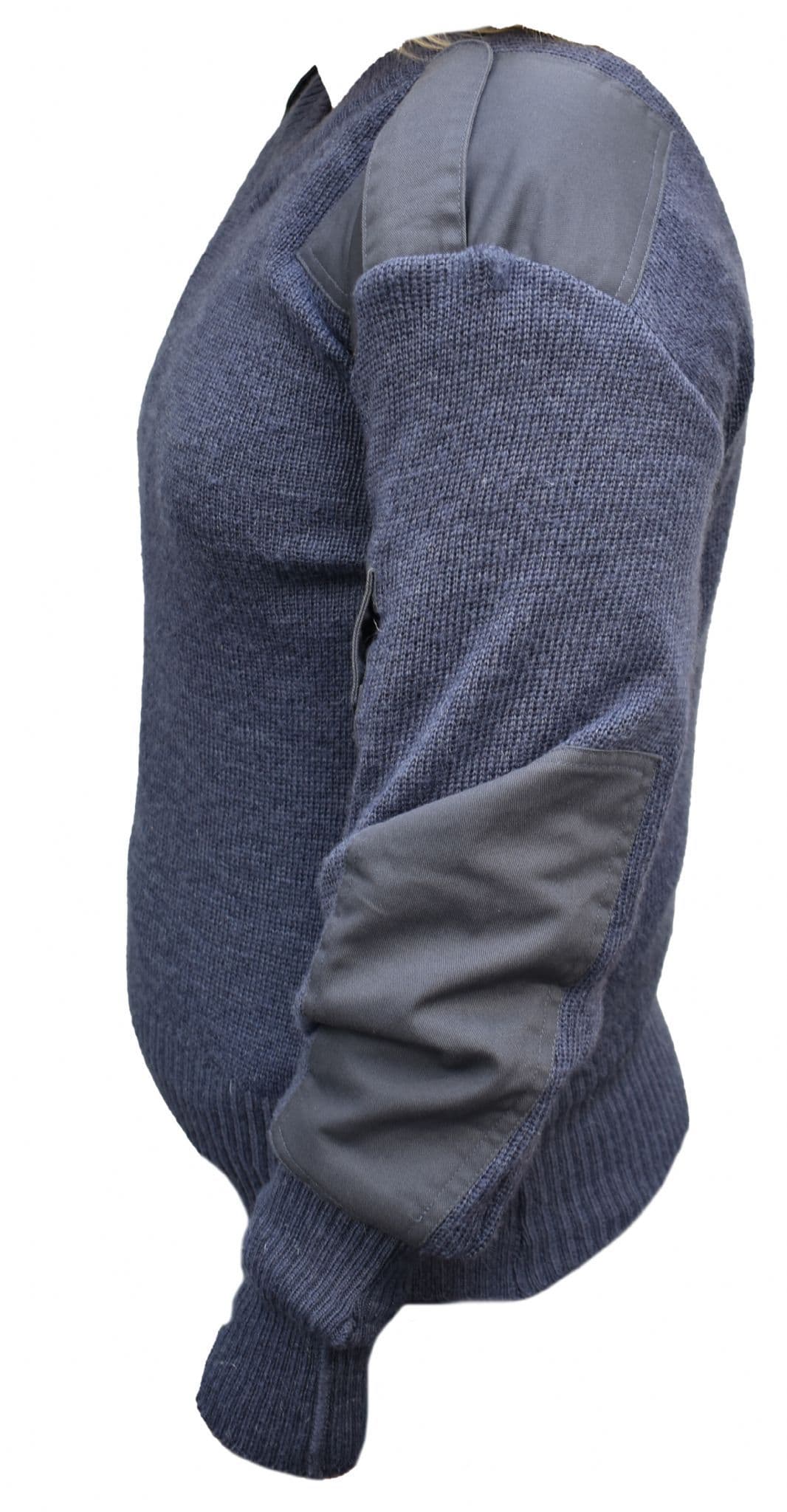 British RAF Wool Pullover V-Neck Sweatshirt Jumper - Blue