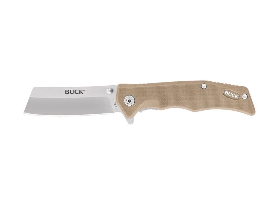 Buck 252 Trunk Folding Cleaver Lock Knife - Tan