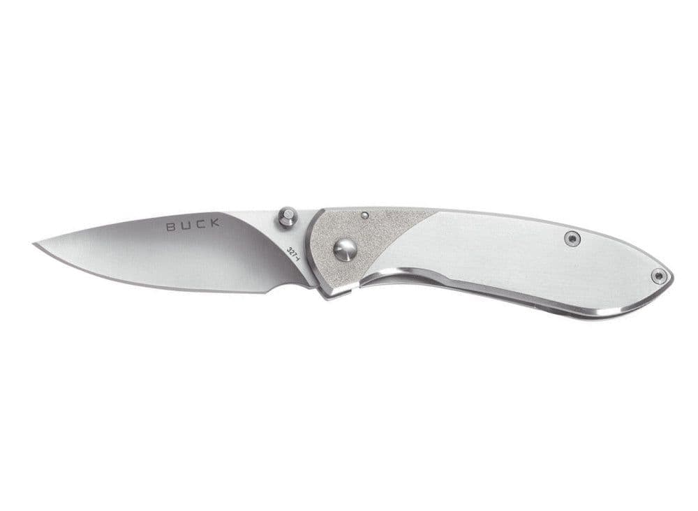 Buck 327 Nobleman Folding Lock Knife - Brushed Steel