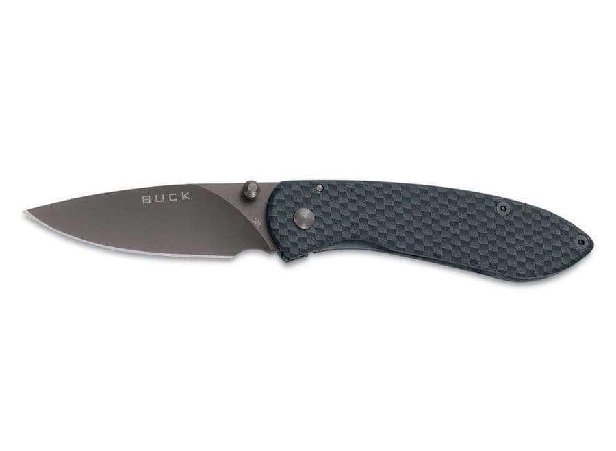 Buck 327 Nobleman Folding Lock Knife - Carbon Fibre