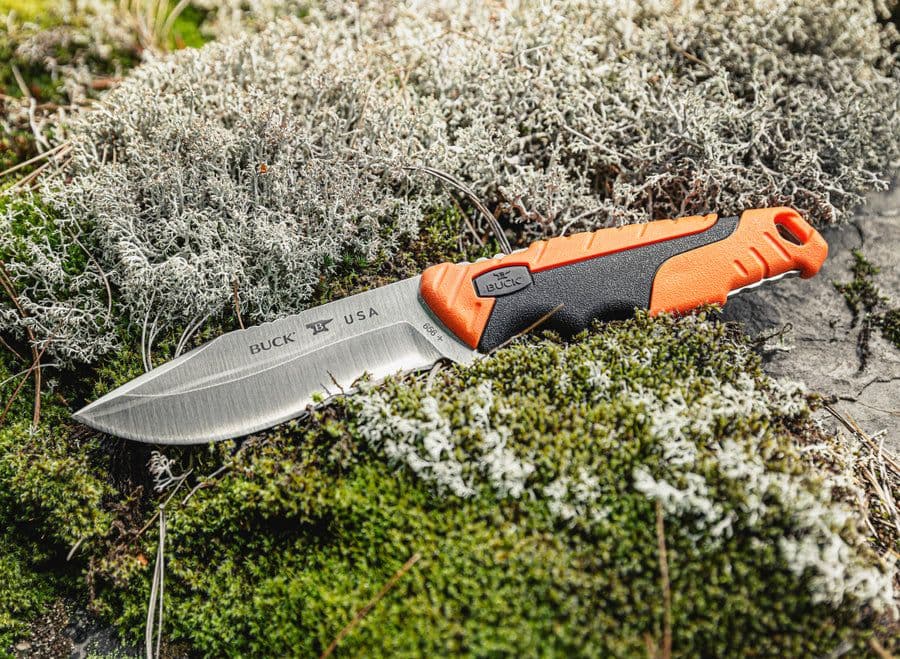 Buck 656 Large Pursuit Fixed Blade Knife - Orange/Black Pro