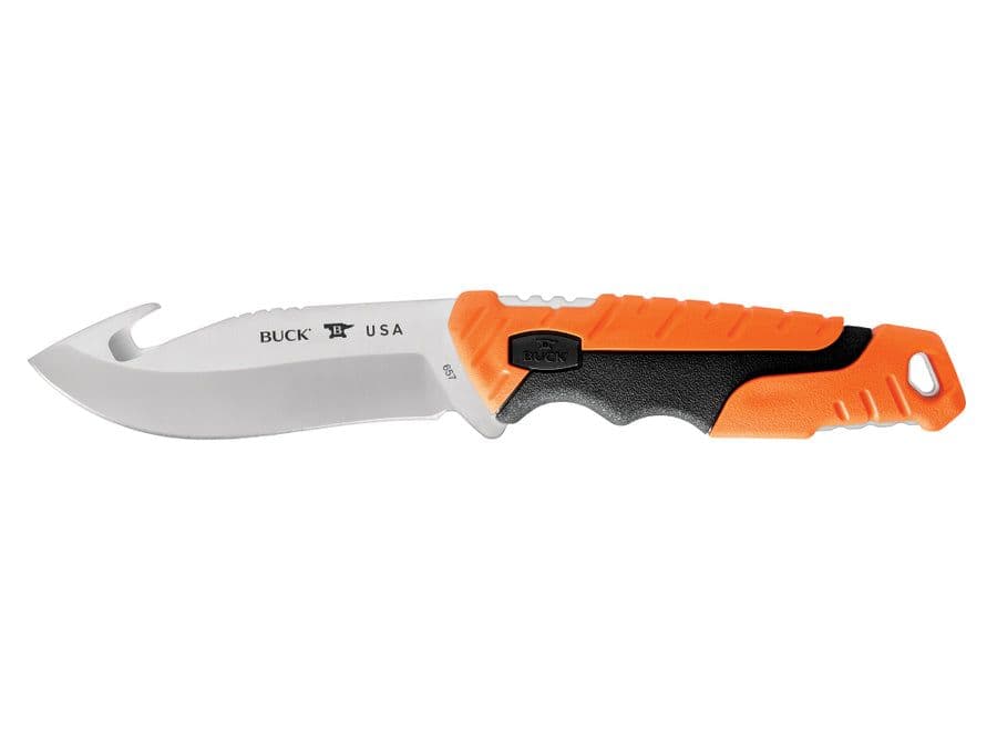 Buck 657 Large Pursuit Guthook Folding Lock Knife - Orange/Black Pro