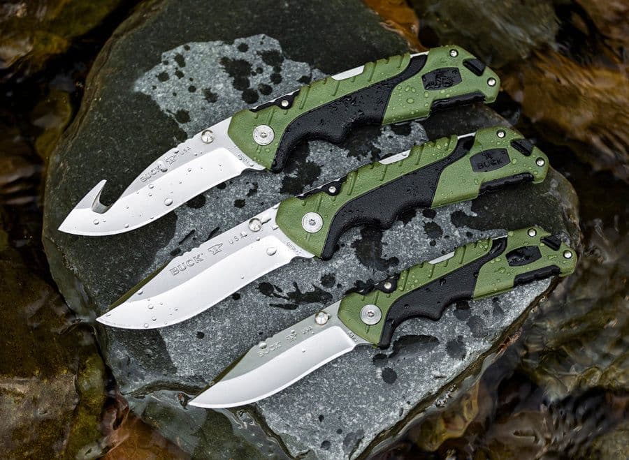 Buck 661 Small Folding Pursuit Knife - Green/Black
