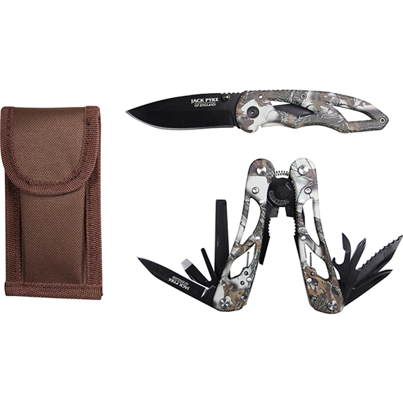 Jack Pyke Camo Multi Tool And Knife Set