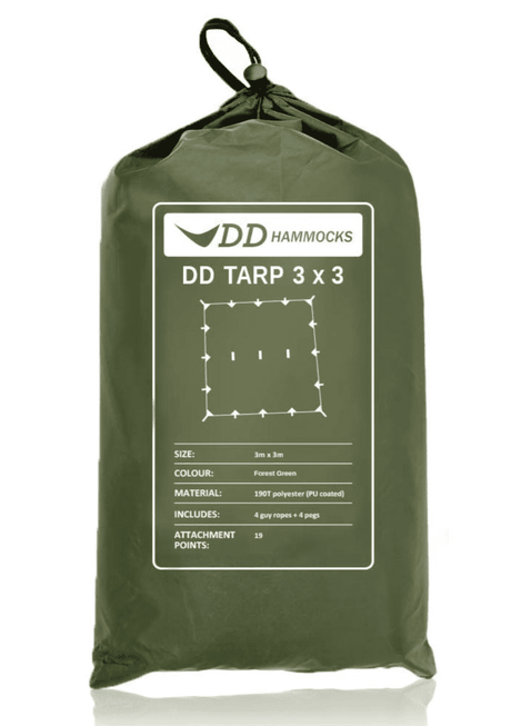 DD Hammocks Tarp 3 x 3m - Forest Green